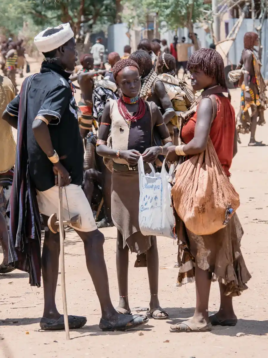 Turmi open market in the Omo Valley, Southern Ethiopia